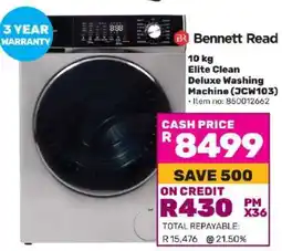 Game Bennett Read 10 kg Elite Clean Deluxe Washing Machine (JCW103) offer