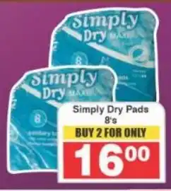 Frontline Simply Dry Pads offer