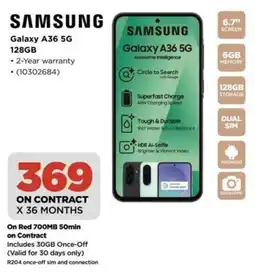 HiFi Corp SAMSUNG Galaxy A36 5G 128GB offer
