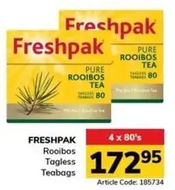 Jumbo FRESHPAK Rooibos Tagless Teabags offer