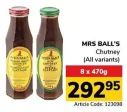 Jumbo MRS BALL'S Chutney offer