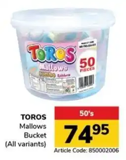 Jumbo TOROS Mallows Bucket offer