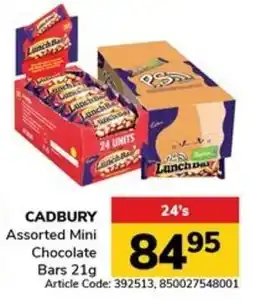 Jumbo CADBURY Assorted Mini Chocolate Bars offer