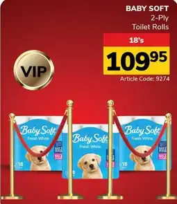 Jumbo BABY SOFT 2-Ply Toilet Rolls offer