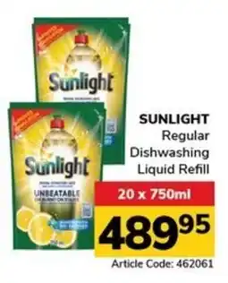 Jumbo SUNLIGHT Regular Dishwashing Liquid Refill offer