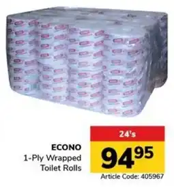 Jumbo ECONO 1-Ply Wrapped Toilet Rolls offer