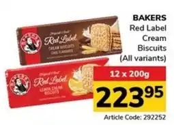 Jumbo BAKERS Red Label Cream Biscuits offer