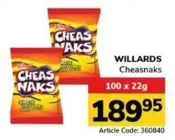 Jumbo WILLARDS Cheasnaks offer