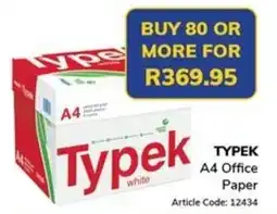 Jumbo TYPEK A4 Office Paper offer