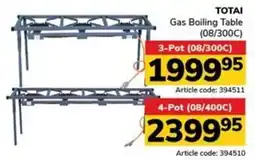 Jumbo ΤΟΤΑΙ Gas Boiling Table offer