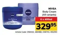 Jumbo NIVEA Body Cream offer
