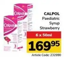 Jumbo CALPOL Paediatric Syrup Strawberry offer