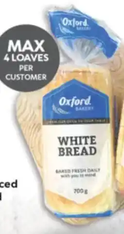 Oxford Freshmarket Oxford Sliced/ Unsliced White Bread offer