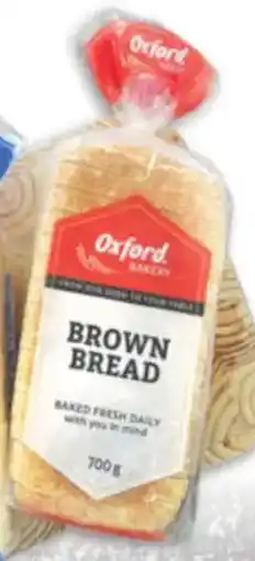 Oxford Freshmarket Oxford Sliced/ Unsliced Brown Bread offer