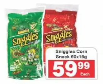 Frontline Sniggles Corn Snack offer