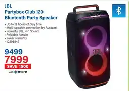 Incredible Connection JBL Partybox Club 120 Bluetooth Party Speaker offer