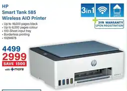 Incredible Connection HP Smart Tank 585 Wireless AIO Printer offer