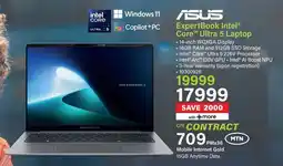 Incredible Connection ASUS ExpertBook Intel Core Ultra 5 Laptop offer