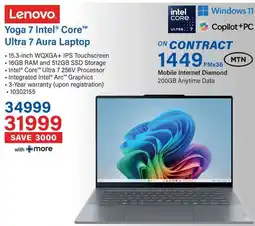 Incredible Connection Lenovo Yoga 7 Intel Core Ultra 7 Aura Laptop offer