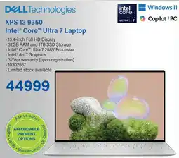 Incredible Connection DELL XPS 13 9350 Intel Core Ultra 7 Laptop offer