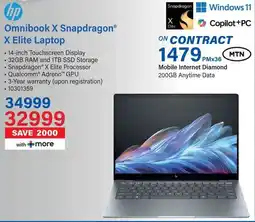 Incredible Connection HP Omnibook X Snapdragon X Elite Laptop offer
