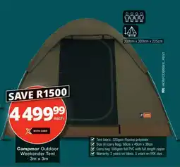 Checkers Campmor Outdoor Weekender Tent offer