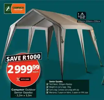 Checkers Campmor Outdoor Senior Gazebo offer