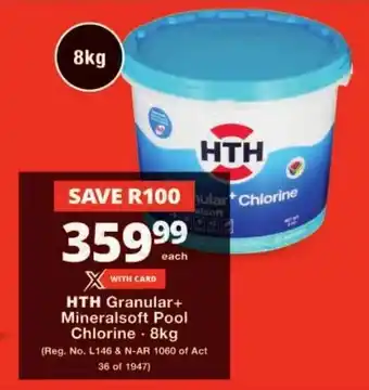 Checkers HTH Granular+ Mineralsoft Pool Chlorine offer