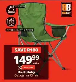 Checkers BushBaby Captain's Chair offer