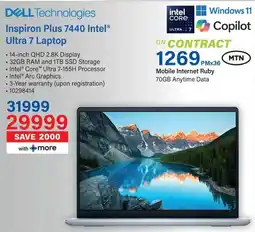 Incredible Connection DELL Inspiron Plus 7440 Intel Ultra 7 Laptop offer