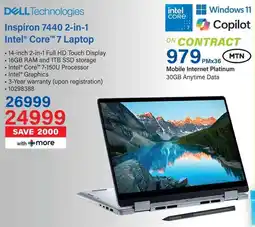 Incredible Connection DELL Inspiron 7440 2-in-1 Intel Core 7 Laptop offer