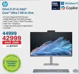 Incredible Connection HP Omni X 27-in Intel Core Ultra 7 All-in-One offer