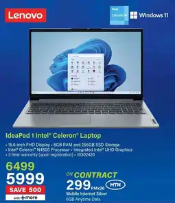 Incredible Connection Lenovo IdeaPad 1 Intel Celeron Laptop offer