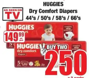 Boxer HUGGIES Dry Comfort Diapers offer