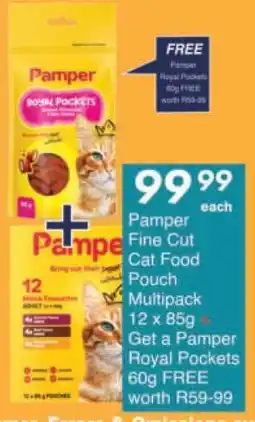 President Hyper Pamper Fine Cut Cat Food Pouch Multipack offer