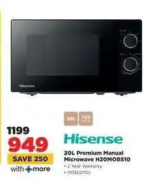 HiFi Corp Hisense 20L Premium Manual Microwave H20MOBS10 offer
