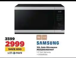 HiFi Corp Samsung 32L Solo Microwave MS32DG4504AT offer