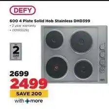 HiFi Corp DEFY 600 4 Plate Solid Hob Stainless DHD399 offer