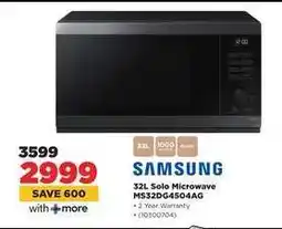 HiFi Corp Samsung 32L Solo Microwave MS32DG4504AG offer