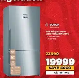 HiFi Corp Bosch 619L Fridge Freezer Stainless KGN86CI30Z offer