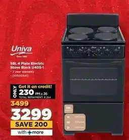 HiFi Corp Univa 58L 4 Plate Electric Stove Black U405-1 offer