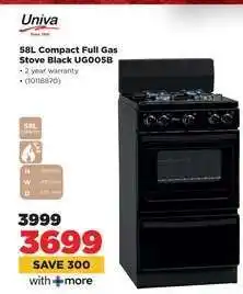 HiFi Corp 58L Compact Full Gas Stove Black UG005B offer