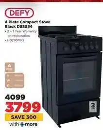 HiFi Corp DEFY 4 Plate Compact Stove Black DSS554 offer