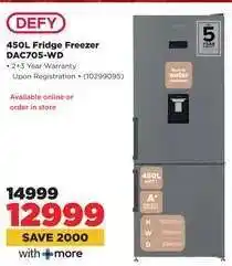 HiFi Corp DEFY 450L Fridge Freezer DAC705-WD offer