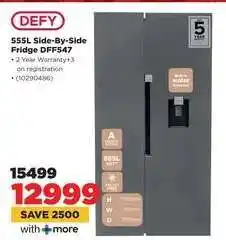HiFi Corp DEFY 555L Side-By-Side Fridge DFF547 offer