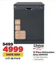 HiFi Corp 13 Place Dishwasher Grey UDW301 offer