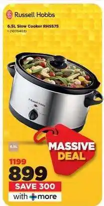 HiFi Corp Russell Hobbs 6.5L Slow Cooker RHSS75 offer