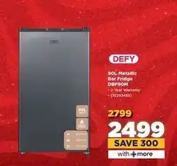 HiFi Corp DEFY 90L Metallic Bar Fridge DBF90M offer