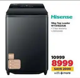 HiFi Corp Hisense 18kg Top Loader WT3I1823UB offer