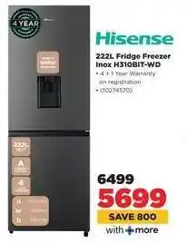 HiFi Corp Hisense 222L Fridge Freezer Inox H310BIT-WD offer